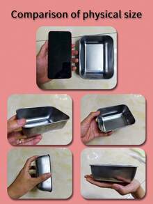 Stainless Steel Food Storage Container, Food Organizer Box With Lid, Suitable For Outdoor Picnic, Meal Prep, Refrigerator Storage And Kitchen Organization - Multicolor - View 4