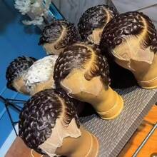 13x4 HD Transparent Lace Front Pixie Curly Wig Natural Black 100% Raw Human Hair Wig - Ginger - View 2