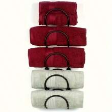 TAIMASI 5pcs Wall-Mounted Punch-Free Towel Storage Rack - Space-Saving, Multi-Functional Organizer For Towels & Bottles - Stylish Bathroom Accessories Set - For Bathroom Organization - Suitable For All Bathroom Styles - Great Gift For Housewarming  - Perfect For Back-To-School, Thanksgiving, Christmas, New Year's, Easter, Fourth Of July, Labor Day, Mother's Day, Father's Day, Valentine's Day, Housewarming, And Super Bol Sunday Organization And Gifting - 銀色 - 查看 2