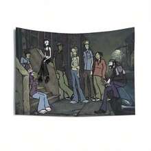 [Urban Goth Wall Art] Urban Goth-Hangout Wall Art Decor - MTV Downtown Poster| No Electricity Needed Teen Room Decoration - Downtown Cityscape Poster For Punk Goth Teens - Easy Hang Adhesive Backing, Music Posters Wall Art, Teenage Room Decoration, Detailed Illustration, Easyhang Artwork - 圖片色 - 查看 2