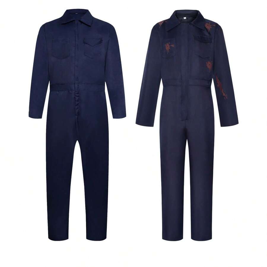 1 Set Costume, "Blood Stain" Print Cosplay Outfit For Stage Performance