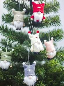 Juego de 6 muñecos miniatura de Papá Noel estilo bosque anciano como adornos para árbol de Navidad, decoraciones navideñas para el hogar, muñecos sin rostro, regalos de Navidad y Año Nuevo, decoraciones para fiestas navideñas, adornos para árbol de Navidad, decoraciones navideñas para el hogar, decoraciones navideñas, decoraciones de ventana navideñas, decoraciones de Año Nuevo, decoraciones para ambiente navideño