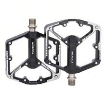 1 Pair Mountain Bike Pedals, Aluminum Alloy Bearing Pedals, DU Pedal Pads, Bicycle Accessories With 20 Anti-Slip Pins, CNC Machined Flat Platform Pedals, 9/16" Lightweight Platform, Suitable For Road Bikes, Mountain Bikes, BMX - Multicolor - View 3