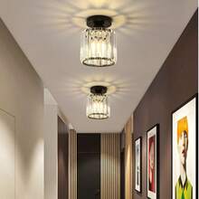 Lámpara de pasillo de entrada minimalista moderna de cristal, lámpara de zaguán LED creativa para uso doméstico