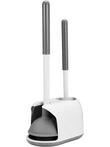 TXG Juego de émbolo y cepillo de inodoro, Fregadero y émbolo de Drenaje, Con soporte para limpieza de baño, juego de émbolo 2 en 1 resistente con bomba potente y diseño único de almacenamiento de agua - 1 - Ver 8