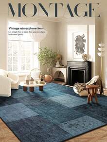 1 件奢华摩洛哥色块拼布地毯，1100 克细羊毛混纺 + TPR 可机洗底部，复古风格蓬松柔软矩形区域地毯，适用于户外、入口、客厅、卧室、洗衣房、浴室、游戏室、所有季节、大地垫、家居装饰 - 黑與白 - 查看 1