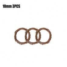 3pcs Natural Grapevine Wreath Rattan Wreath Dried Round Ring For DIY Christmas Craft, Front Door Wall Hanging, Wedding And Party Decor, Photo PropsTwig