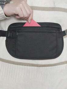 Invisible Travel Waist Packs Pouch For Passport Hidden Belt Security Wallet Case Practical Multi-Functional Waist Bag Casual Waist Bag Lightweight Belt Bag For Daily Use For Workout Running Hiking Cycling Exercise School And Home Use Travel Essentials