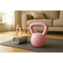 Pesa Rusa Kettlebell de Entrenamiento 4/5/6/8/10/12KG – Mancuerna de Peso Libre para Ejercicio, Fitness, Gimnasio en Casa y Musculación - Rosa - Ver 2