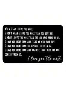 1 件礼物我爱你，钱包插卡，男士结婚周年订婚礼物，夫妻丈夫生日礼物 - 黑色 - 查看 11