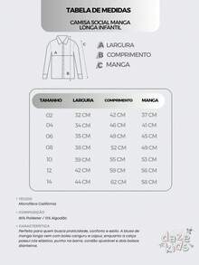 Daze Modas Kit 3 Children's Social Shirt Boy Long Sleeve - 白/藍/綠 - 查看 6
