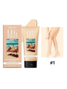 Leg Makeup Cream, Airbrush Effect, Waterproof & Long-Lasting Leg Foundation, 3 Shades: Natural Glow, Medium Glow & Bronze Glow, Smooths Imperfections, Evens Skin Tone, Lightweight & Moisturizing, Perfect For Flawless Legs & Body Highlight - 彩色 - 查看 9