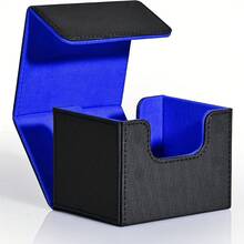 用于集换式卡牌的卡牌盒，MTG 指挥官卡牌盒可容纳 100 多张单套卡，皮革磁性卡收纳盒适用于 TCG CCG 魔法卡 - 彩色 - 查看 16