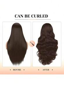 Long Straight Black Wigs For Women, Synthetic Black Straight Wig, Black Long Hair Wigs 76.2 Cm (Black)