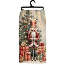 2 pièces/100 pièces Figurines de casse-noisette de Noël et serviettes à motif sapin de Noël, convenant pour salles à manger, cuisines, salles de bain, décoration quotidienne, fête familiale quotidienne, décoration de la maison et articles ménagers aux couleurs vives. Peut être offert en cadeau.