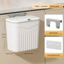 Wall-Mounted Trash Can, Large Capacity Garbage Bin For Home, Kitchen, Bathroom, Living Room With Lid