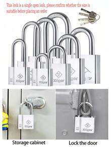 30/40/50mm Heavy-Duty Metal Padlock With 4 Keys - Rustproof, Waterproof, Anti-Theft - Durable And Secure, Suitable For Dorm, Warehouse, Gate, Fence, Farm, Garage - Outdoor Use, Sturdy, Door Lock Fittings | Durable Padlock | Corrosion Resistant Metal, Single Lock Door