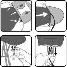 Large Ironing Board Replacement Cover With Drawstring, Fits Up To 123x39 Cm - 心型粉紅色 - 查看 3