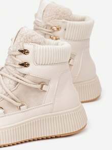 Soft Cozy Winter Boots For Women - Casual - Beige - View 6