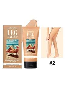 Leg Makeup Cream, Airbrush Effect, Waterproof & Long-Lasting Leg Foundation, 3 Shades: Natural Glow, Medium Glow & Bronze Glow, Smooths Imperfections, Evens Skin Tone, Lightweight & Moisturizing, Perfect For Flawless Legs & Body Highlight - 彩色 - 查看 8