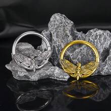 1pc Ear Gauges Skull Butterfly Ear Weights For Stretched Ear Plugs Body Piercing Tunnels Stainless Steel Body Jewelry Halloween - Round - View 4