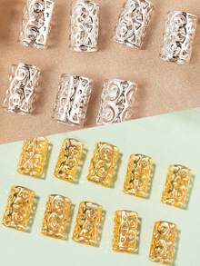 50pcs Bohemian Style Sea Snail Hair Braids Decoration, Adjustable Metal Hair Hoop, Ideal For Dreadlocks, Hairstyling And Beauty Care