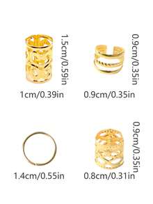 40pcs/Set Mixed Shapes Dreadlock Hair Ties, Suitable For Braiding Hairstyles, Adjustable Hair Bands For All Seasons