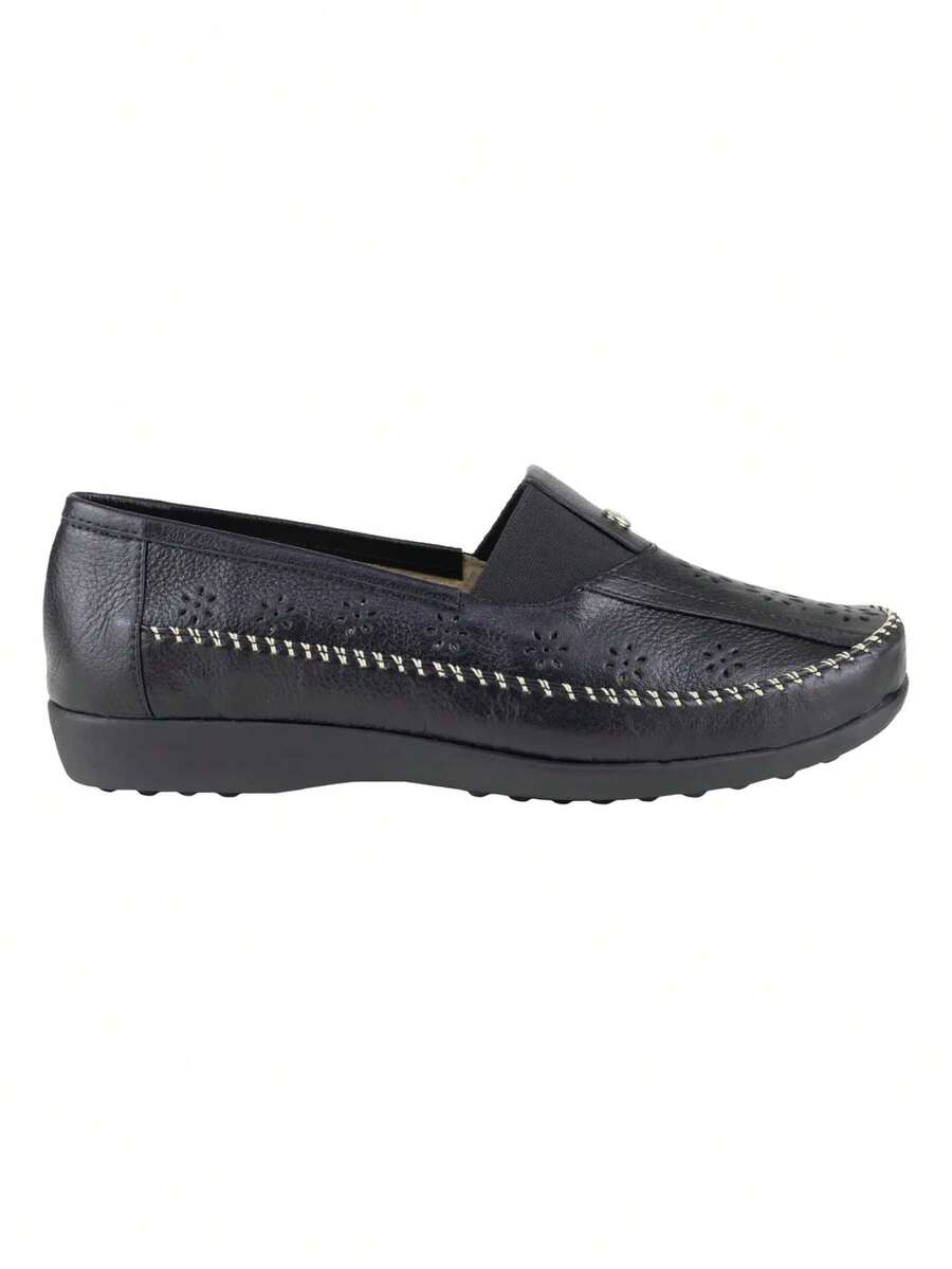 Women Loafers Shoes - Black - View 1