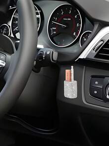 1个闪亮水钻口红盒，适用于汽车 - 多种颜色可选，便携式壁挂式收纳盒，背面带粘胶，可收纳汽车配件，是旅行、度假、日常生活、婚礼、生日、节日礼物、装饰水钻摆件、石雕艺术品、房间装饰、复活节、音乐节、母亲节的理想之选。 - 彩色 - 查看 6