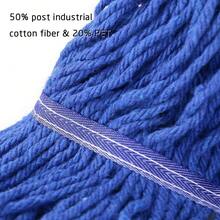 Loop-End Commercial String Mop Head – 6-Inch Highly Absorbent Cotton Blend Replacement For Industrial & Home Use - Màu xanh lam - Xem 4