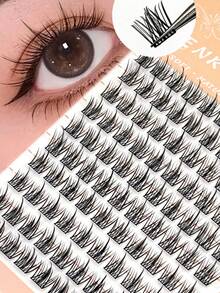 100 片/包 C 卷卡通风格假睫毛，加长和丰盈，可重复使用睫毛簇，适合日常、婚礼、约会、派对、音乐节、圣诞节、万圣节 - C - 查看 7