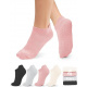Medias cortas-Negro+Gris+Rosa+Blanco
