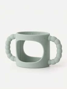 1pc Silicone Baby Bottle Handles, Easy Grip Removable Handles For Bottle To Sippy Cup Transition, Universal Fit - Green - View 11