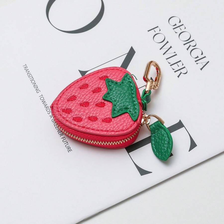 Ein süßer Honigmädchen-Stil Herz-förmige PU Münzbörse mit praktischem rotem Kartenhalter und bemalten Kanten, das perfekte Valentinstags-Geschenk für sie, Geldbörse, Mini-Geldbörse, Portemonnaie, Schlüsselanhänger, Münzbörse