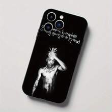Esta funda para teléfono Rap Boy Xxx diseñada específicamente para iPhone presenta un exterior de TPU negro con un estilo de caricatura, es a prueba de golpes y muy duradera.Es adecuado para los modelos de iPhone de 11 a 16 Pro Max. - Negro - Ver 1