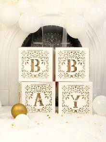 Boîte de ballons lettre BÉBÉ, décoration de baby shower, boîte de décoration pour révélation du sexe, boîte cadeau, accessoires de photographie, décoration d'arrière-plan, décoration d'anniversaire, décoration de mariage, décoration de maison, décoration de chambre, décoration de fête, accessoires de fête, décoration de baby shower, décoration familiale, cadeaux, cadeaux d'anniversaire