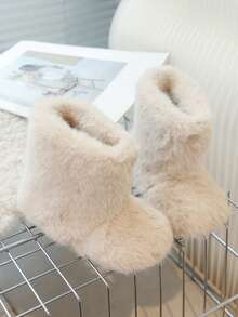 Kids Snow Boots Winter Warm Girls Plush Shoes Thick Fleece Casual Furry Boots Performance Fashion Winter Shoes