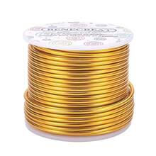 BENECREAT 12 17 18 Guage Aluminum Wire (12 Gauge,100FT) Anodized Jewelry Making Beading Floral Colored Aluminum Wire - Silver - Gold - View 10