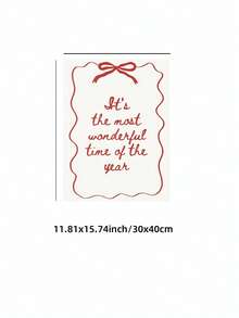 1 szt. bezramkowy plakat świąteczny "To najcudowniejszy czas w roku", modna świąteczna sztuka ścienna, urocze dekoracje świąteczne, estetyczny nadruk w stylu vintage, odważna sztuka świąteczna, niezbędny element pokoju w akademiku, najlepszy wybór prezentów, dekoracja świąteczna, choinka, prezent, dekoracja na Święto Dziękczynienia, ślub, wystrój domu, wystrój domu, wystrój jesienny, dekoracje jesienne, dekoracje urodzinowe, prezenty, artykuły imprezowe, dekoracje świąteczne, dekoracje na Halloween, dekoracje ścienne, ozdoby na Halloween