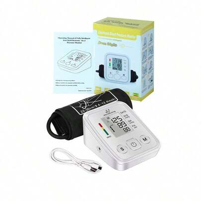 Tensiómetro de muñeca | Tensiómetro digital preciso con pantalla LCD grande | Función inteligente para detectar la transmisión de presión | Alimentación por USB/batería | Memoria para 2 x 99 datos | Con función de alerta por voz | ¡Regalo para el Día de la Madre y el Día del Padre!