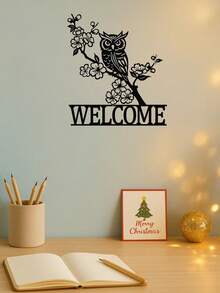 HELLOYOUNG 1 Stück modernes Tier Metall Wandkunst Set - Eule/Schmetterling/Kolibri Dekoration für Innen- und Außenbereiche, geeignet für moderne Wohndekoration, Heimdekoration, Raumdekoration, Schlafzimmerdekoration, Badezimmerdekoration, wasserfest, rostfrei und langanhaltend, Wanddekoration, Geburtstagsgeschenk, Küche, stabil und nicht verblassend, Urlaubsartikel