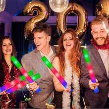 CameIParty 105 PCS Foam Glow Sticks Bulk Colorful LED Light Up Stick 3 Flashing Modes For Birthday Wedding Christmas Concert Rave Party - 無色 - 查看 4