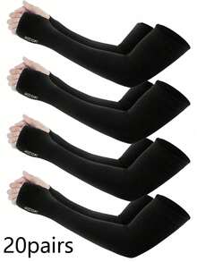 1/2/3/4 双女士防紫外线袖套，冷却压缩纹身帽袖，适合工作、骑自行车、钓鱼、万圣节、冬季、休闲纯色