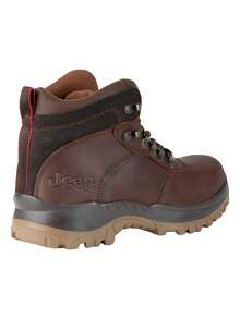 Jeep Bota Con Casquillo Para Caballero Alta Calidad Cuero Genuino Diseño Tobillo Alto Para Montar Comodidad Duradero Estilo Clásico Caballero Botas Hombre - marrón - Ver 4