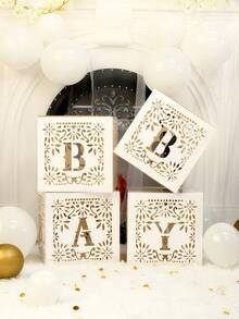 Boîte de ballons lettre BÉBÉ, décoration de baby shower, boîte de décoration pour révélation du sexe, boîte cadeau, accessoires de photographie, décoration d'arrière-plan, décoration d'anniversaire, décoration de mariage, décoration de maison, décoration de chambre, décoration de fête, accessoires de fête, décoration de baby shower, décoration familiale, cadeaux, cadeaux d'anniversaire