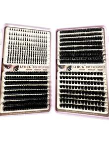 LYBCG 568pcs Large Capacity Eyelash Book 8D Super Fluffy Soft Comfortable High-Quality DIY Eyelash Clusters Russian Lash Extensions Kit Spikes Lash Individuals 3D Volume Eyelash Clusters D-Curly Lash Clusters Kit 10-18MM DIY Eyelash Extensions,4 Styles Lash Clusters Spike Lashes Individual Lash Clusters, Halloween Cosplay Manga Various Occasions Multi-Type Natural Look,Spikes /60D/80D/100D/120D Reusable Individual Segmented False Eyelashes Wispy&Ultra Soft DIY Eyelash Extension At Home - DD - 查看 6