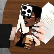 Fundas protectoras y fundas protectoras de imitación con agujeros grandes con diseño de gafas de belleza negra, adecuadas para phone 16promax, 16 15pro, 14 14 Plus/14 Promax, 13 13 Pro, 12Pro, 11/11 Pro Pro Series. Regalos Cumpleaños Y Fiestas - Blanco - Ver 8