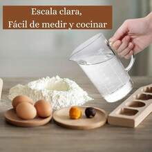 U Chef Vaso Medidor de Vidrio con Asa, Taza medidora con tres escalas (Oz, taza, Ml/CC) y Boquilla Antiderrames, Jarra Medidora para Cocina o Restaurante, Fácil de leer.(500ml) - 500 ml - Ver 9