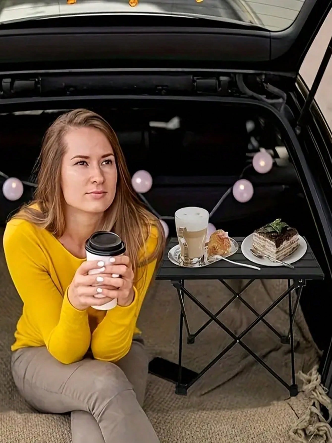 طاولة قابلة للطي للخارج، طاولة إطار حديدي محمولة ل...