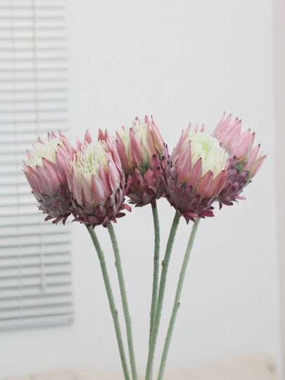 1pc Simulated Emperor Flower, Realistic Simulated Thistle Plant, Can Be Used For Home Decoration, Photography Props, General Artificial Flower Display